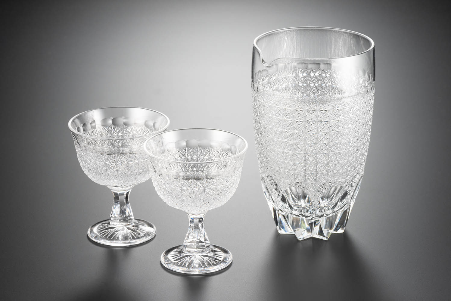 酒注ぎ大/高脚杯「菊繋ぎ」