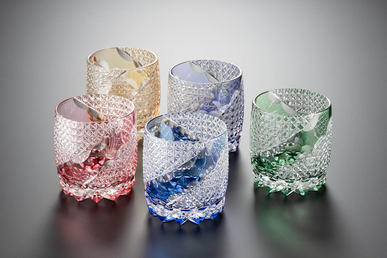 酒グラス「麻の葉巻」